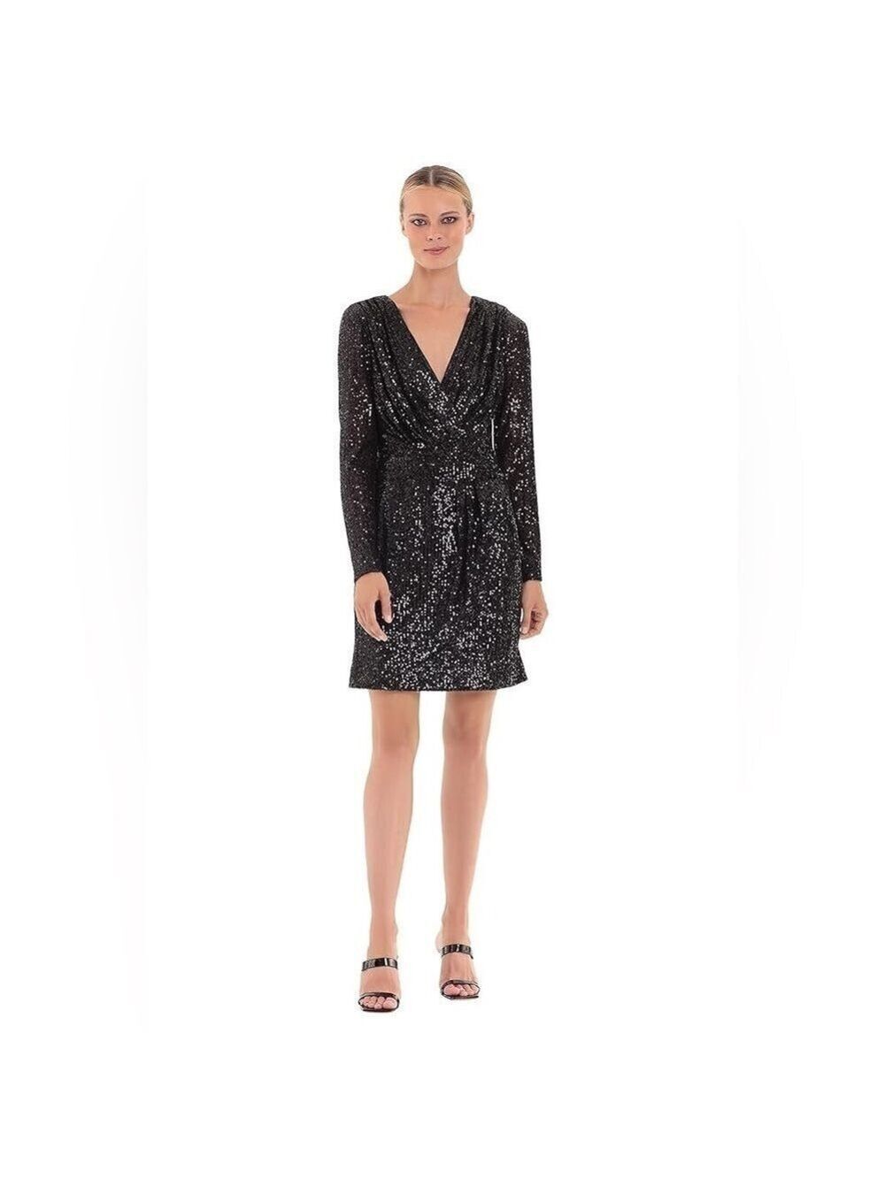 Worthington Black Sequin Dress Sz PS